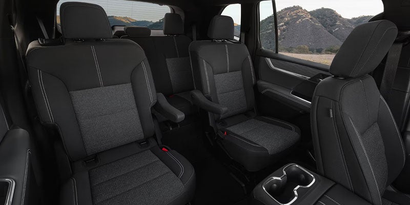 2026 GMC Acadia three-row interior seating.