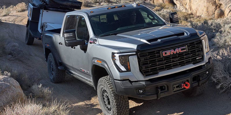 2026 Sierra 2500 HD navigating rugged off-road terrain
